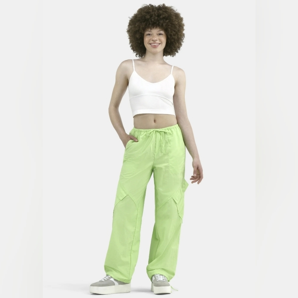 NWT No Boundaries Green Pail Parachute Pants, Women's Size XXS